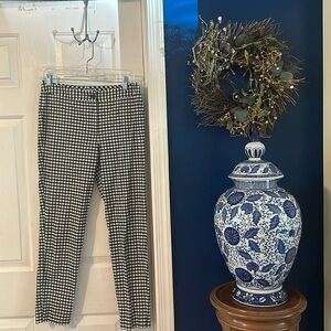 Women’s J. McLaughlin Black & White Gingham Checkered Crop Pants Size 4